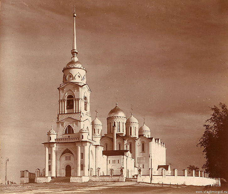 Успенский собор во Владимире на старом фото Прокудина-Горского